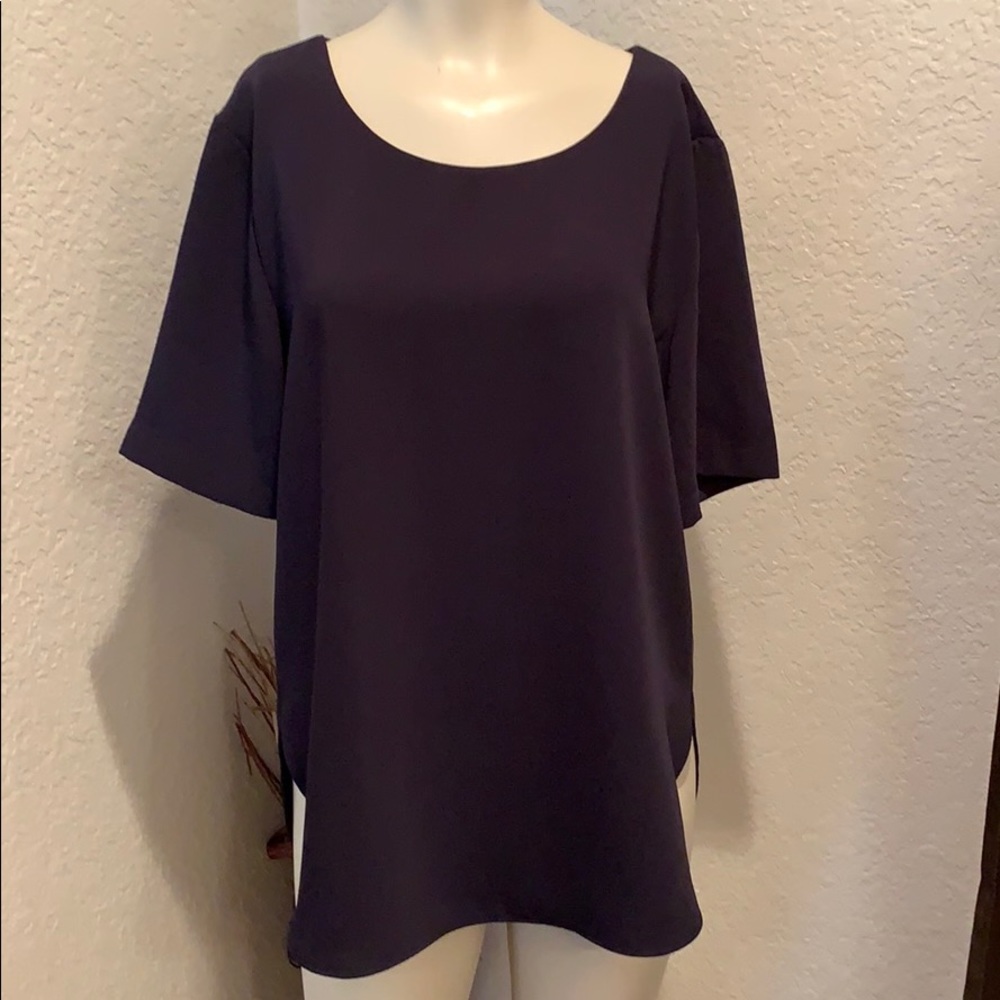 Ann Taylor Navy Blue Blouse